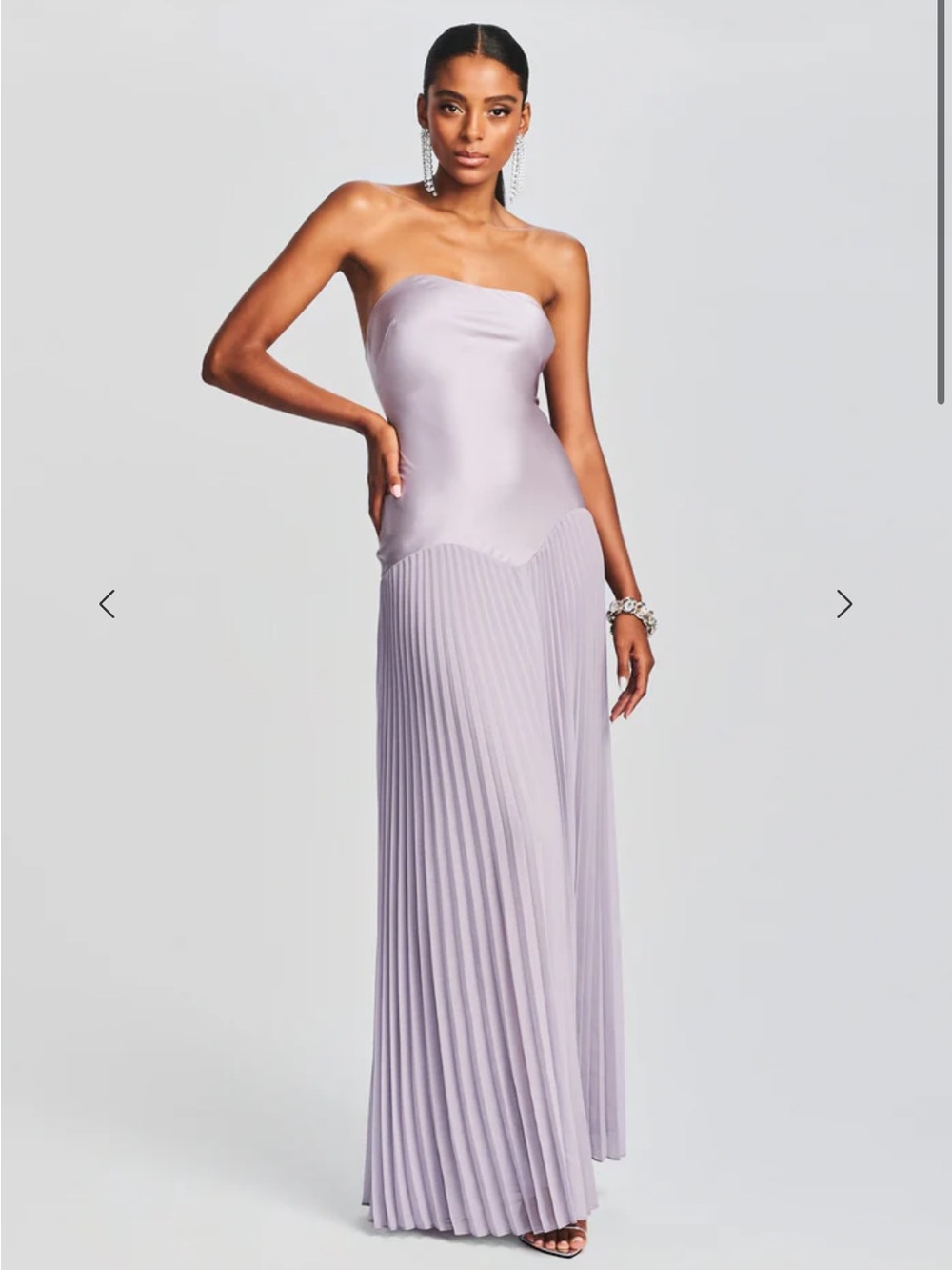 Retrofete Genevieve silk dress in mink grey NWT
